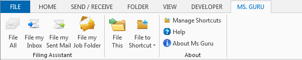 Ms Guru Custom Outlook Ribbon